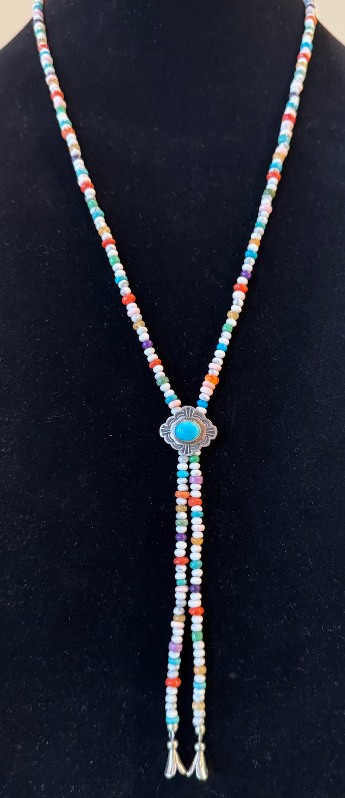 Turquoise Stamp Multi Color Bolo