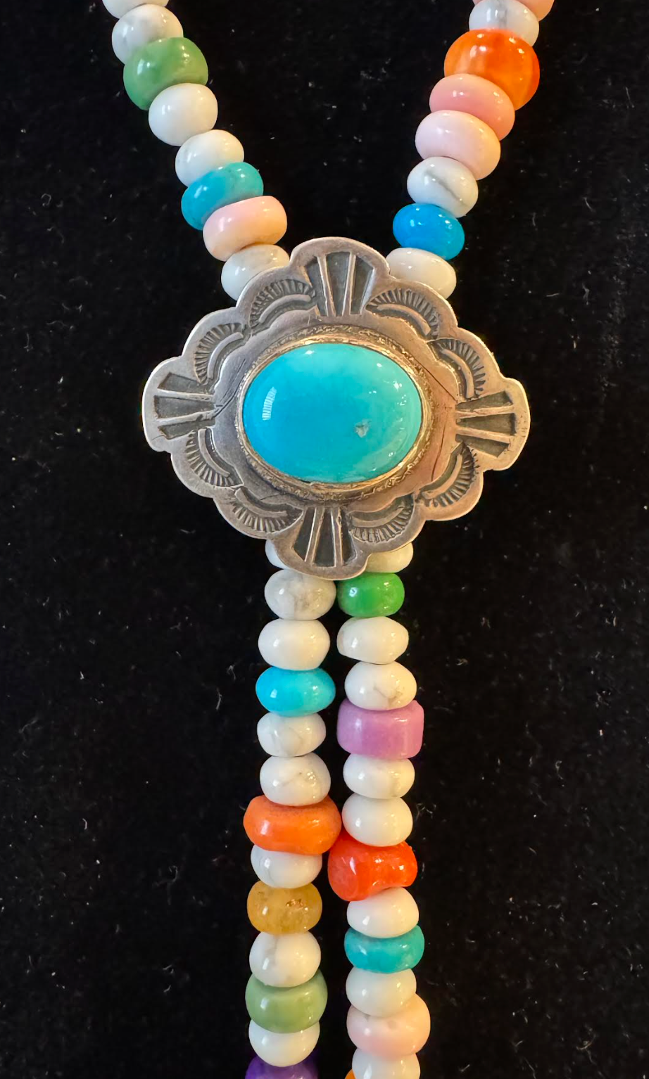 Turquoise Stamp Multi Color Bolo
