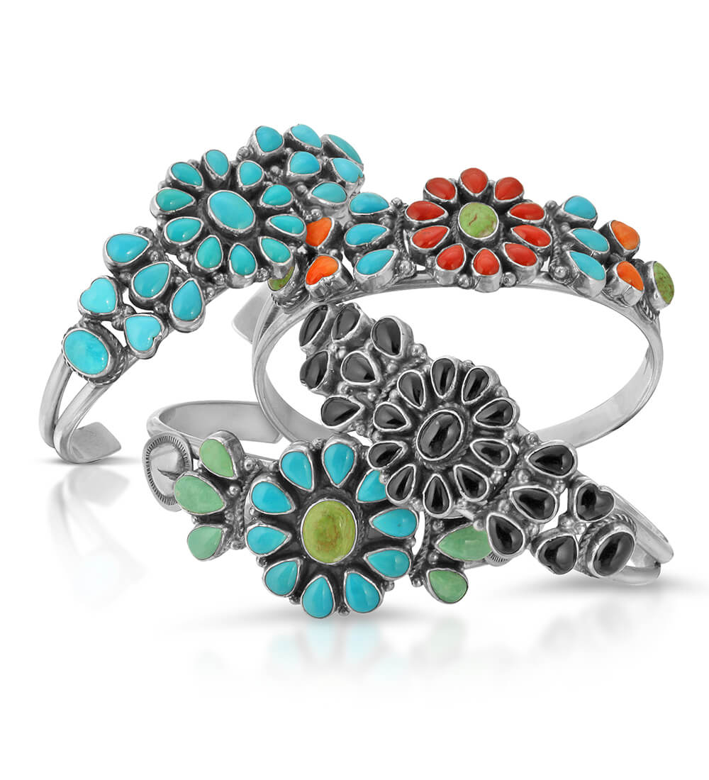 MULTI DAISY BIRD CUFF