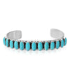 LONG OVAL TURQUOISE ROW CUFF