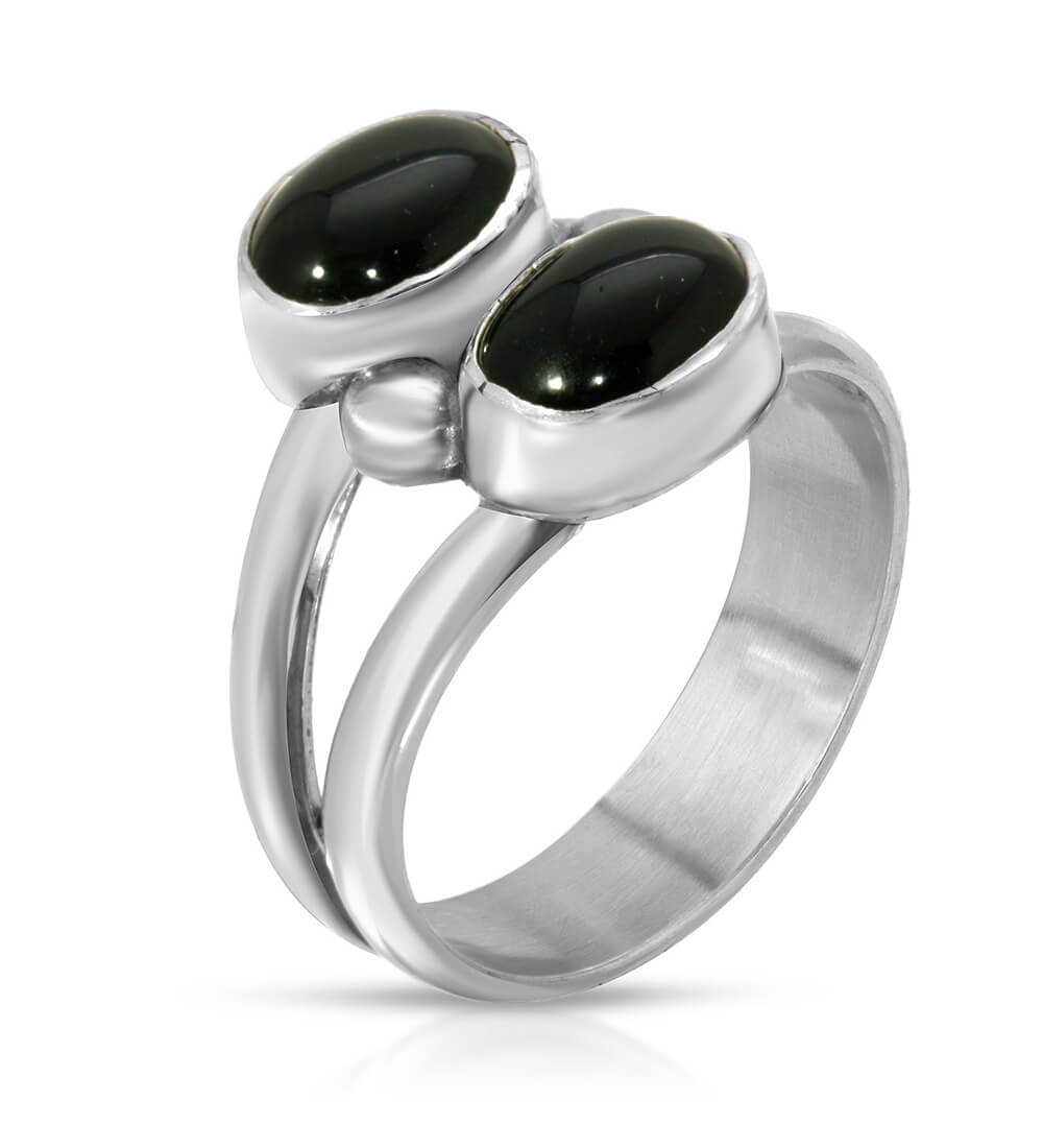 ONYX GEMINI RING