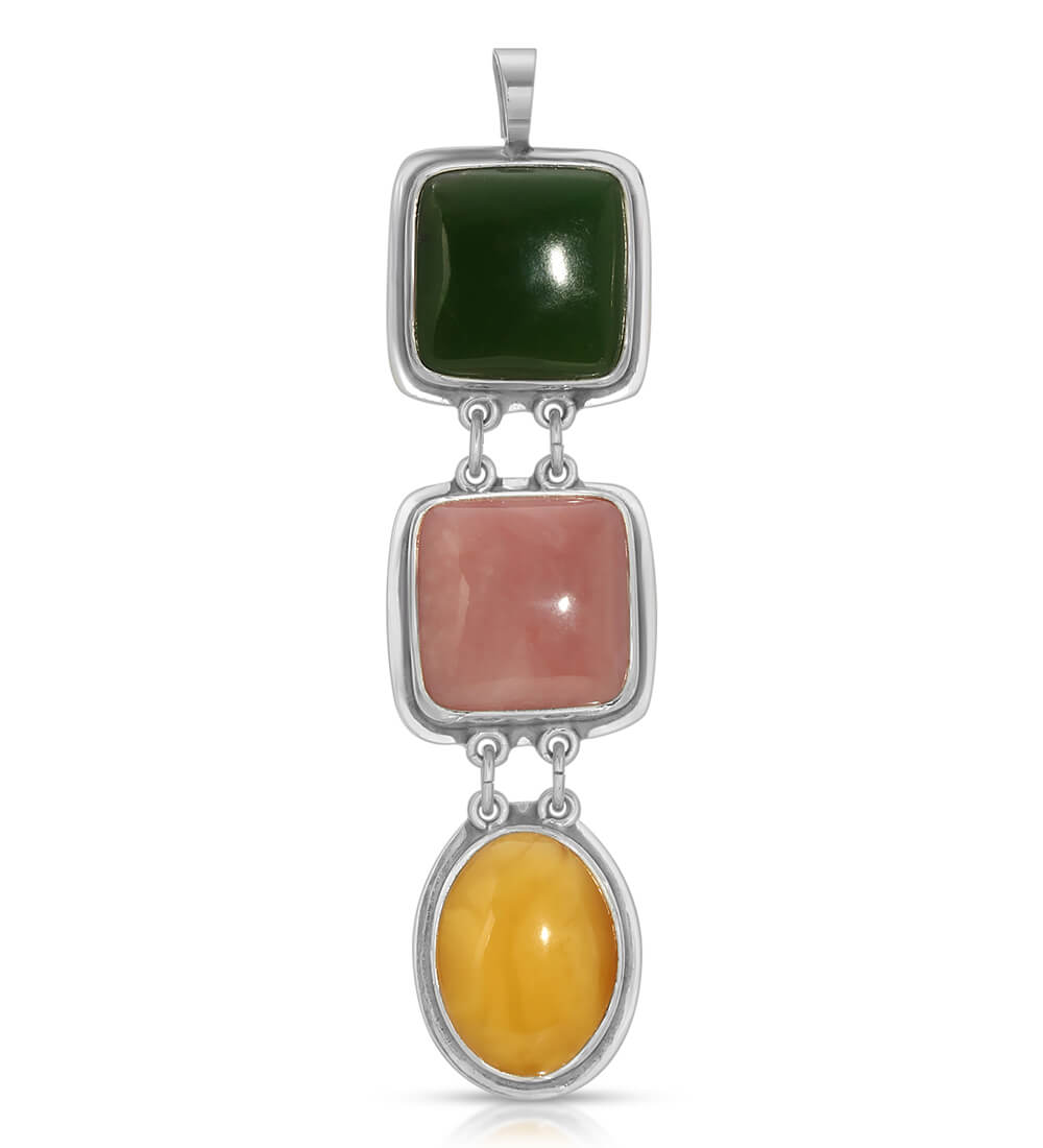 CHINESE CHRYSOPHASE MULTI TOTEM PENDANT