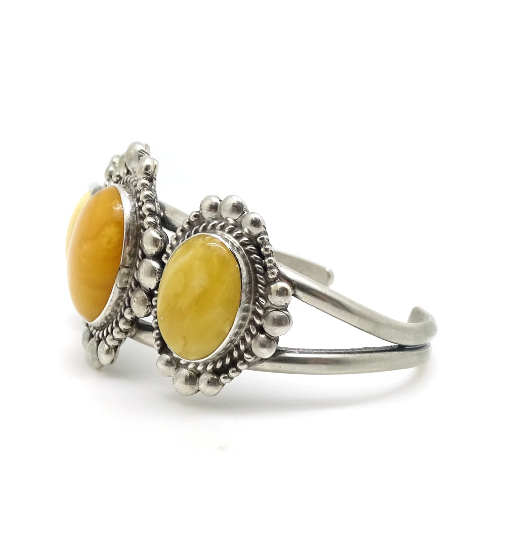 3 STONE AMBER CUFF
