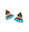 TURQUOISE AND MULTICOLOR TULUM EARRINGS