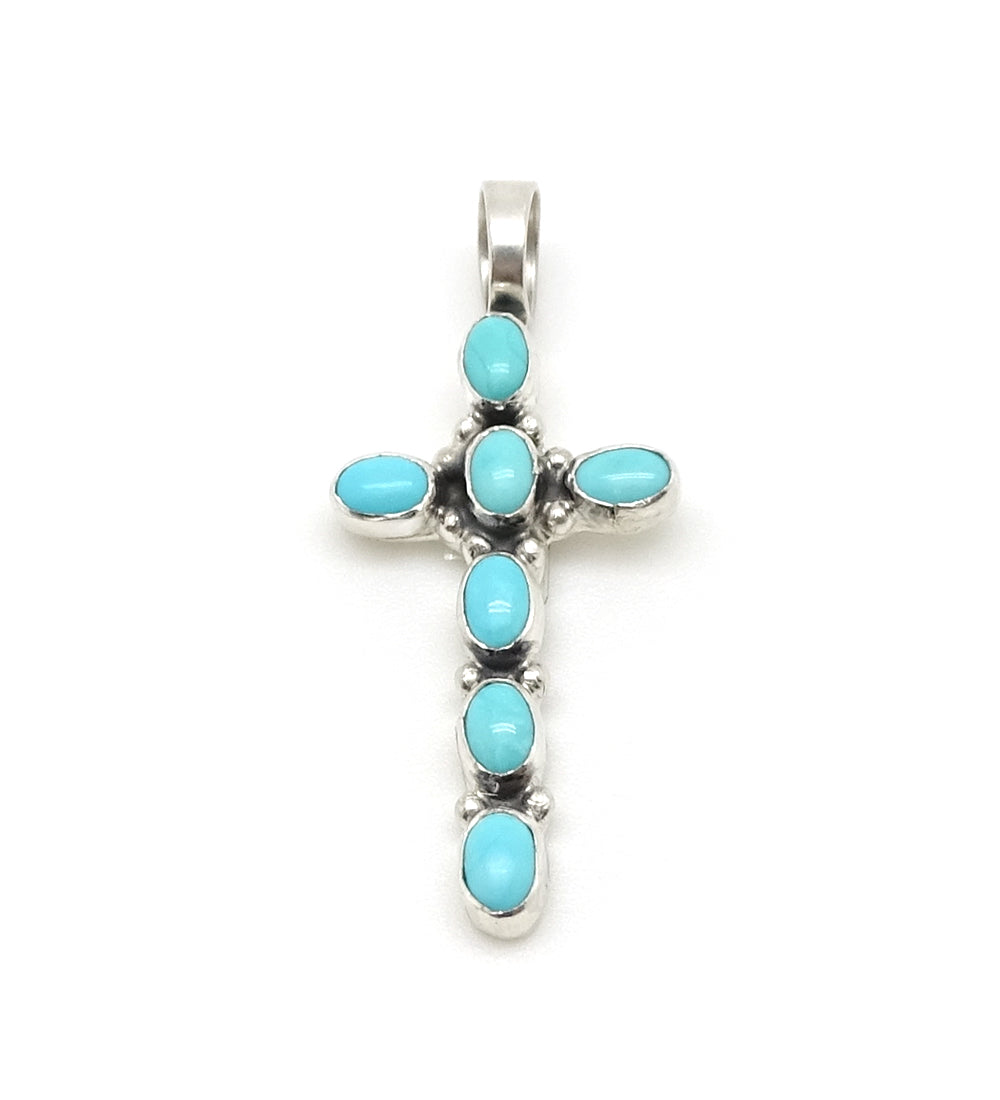 SMALL TURQUOISE CROSS PENDANT