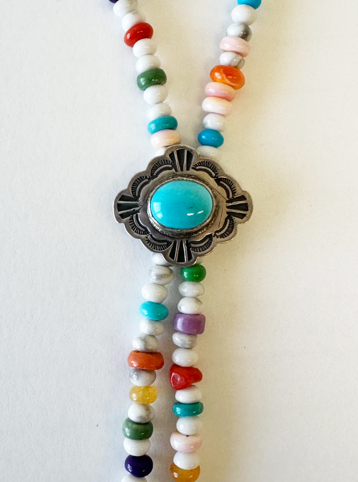 Turquoise Stamp Multi Color Bolo