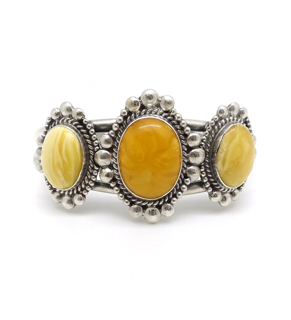 3 STONE AMBER CUFF
