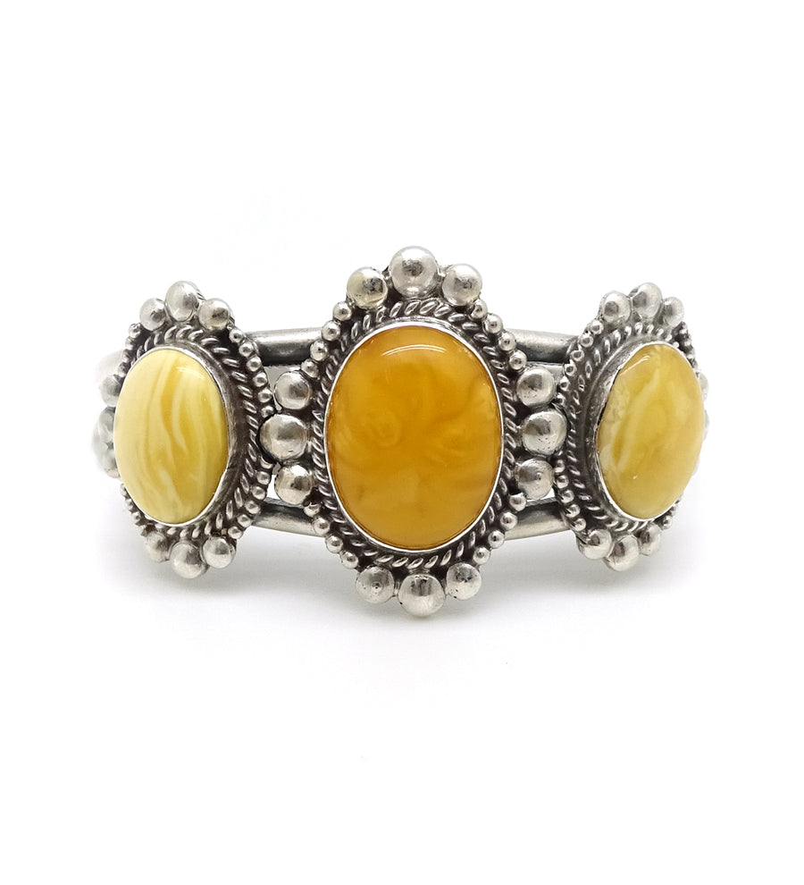 3 STONE AMBER CUFF