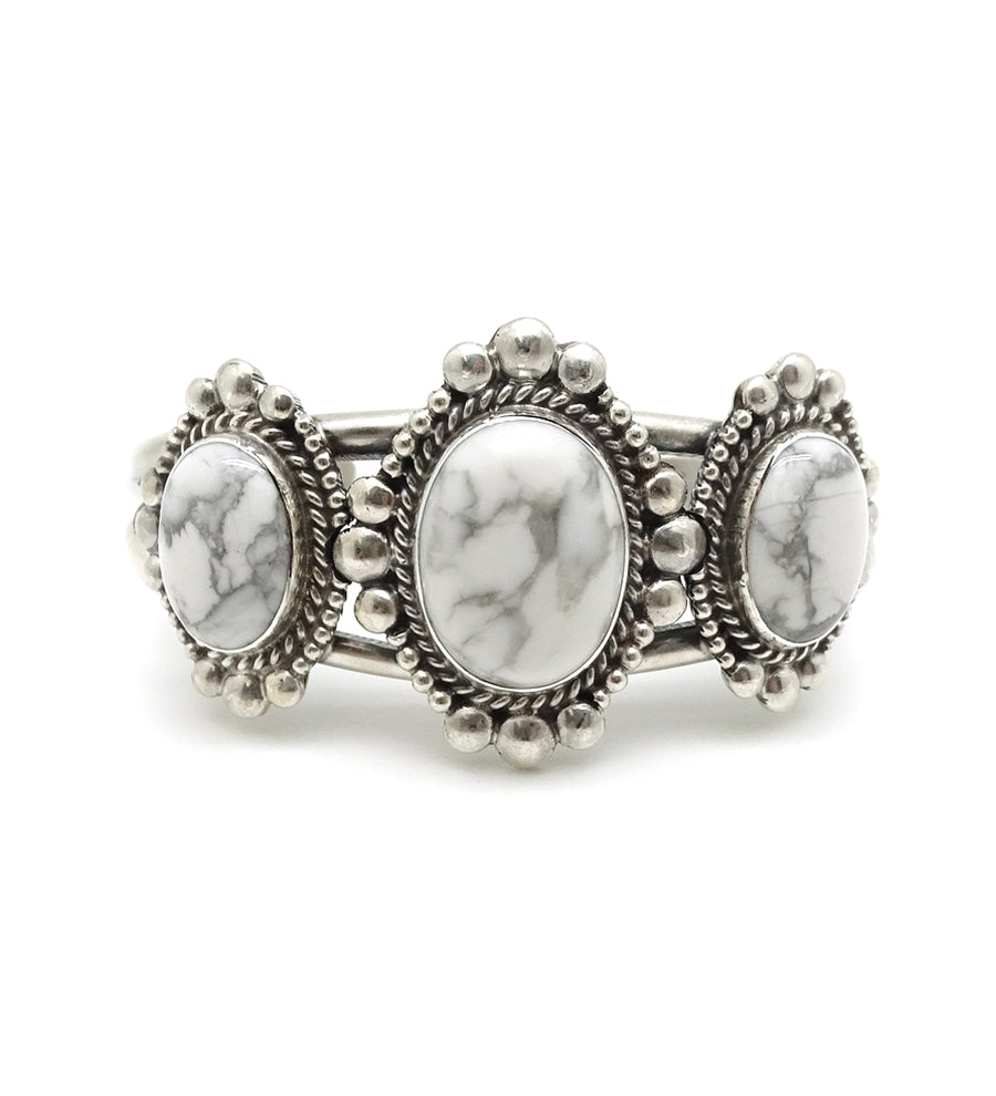 3 STONE HOWLITE CUFF