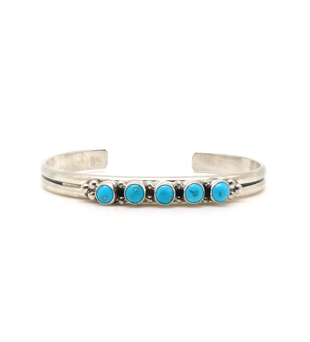 Turquoise 5 Stone Cuff