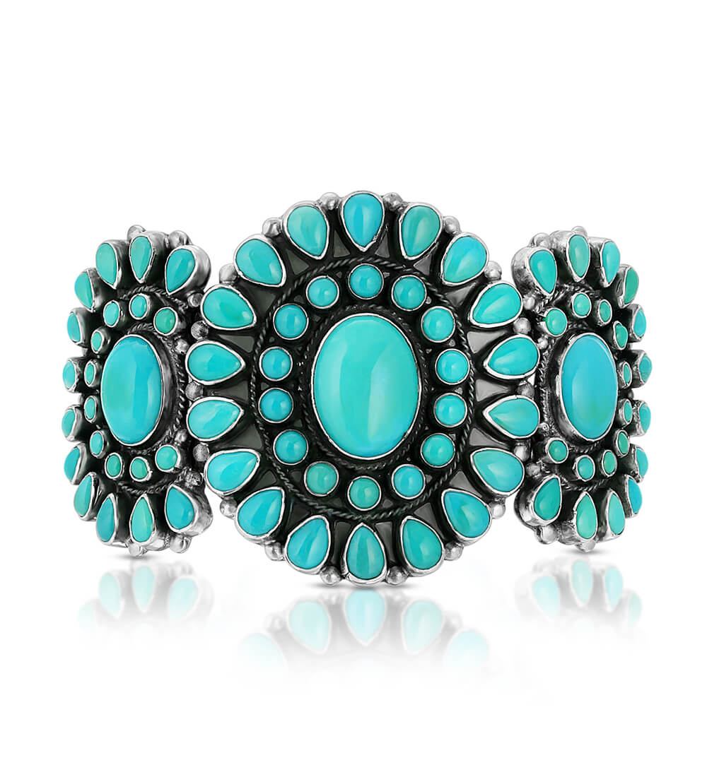 TURQUOISE SUNFLOWER CUFF