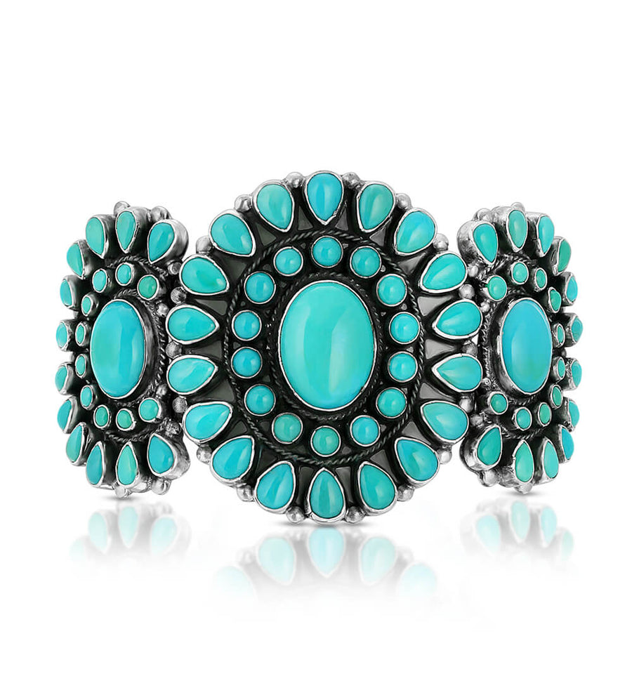TURQUOISE SUNFLOWER CUFF