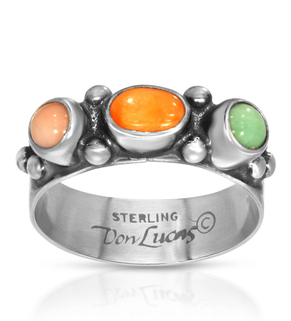 ORANGE SPINY MULTI  RING