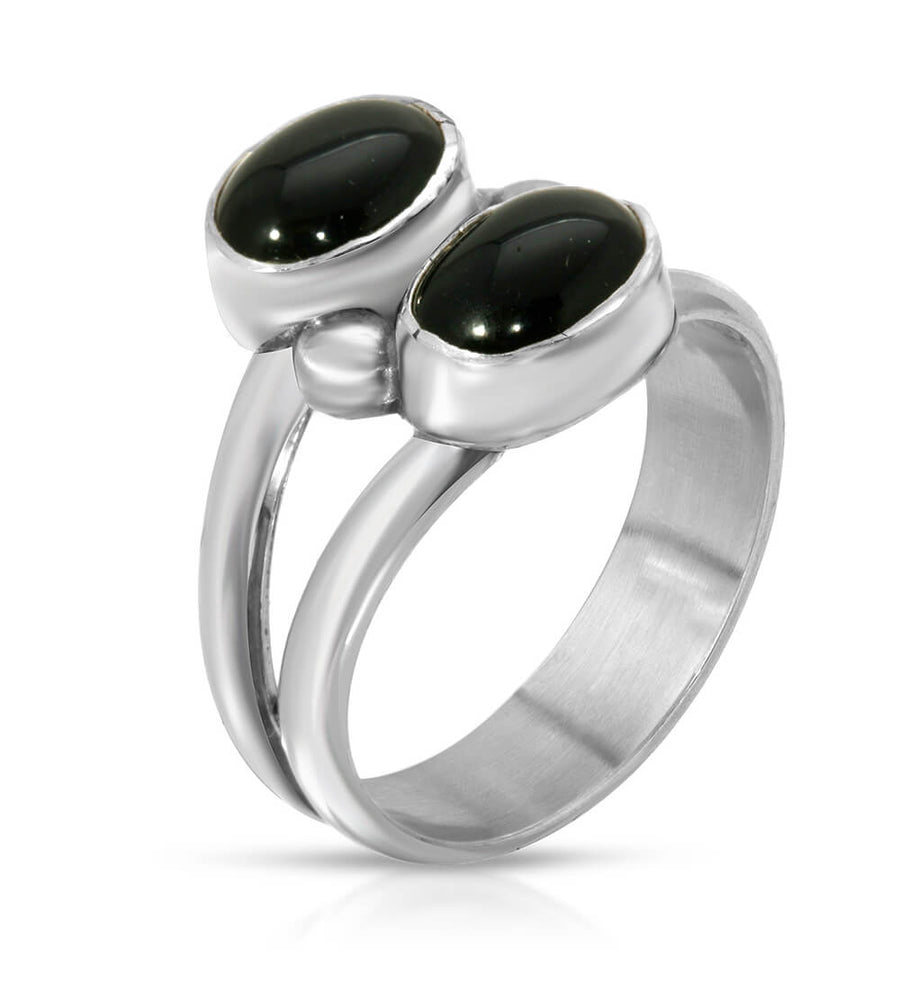 ONYX GEMINI RING