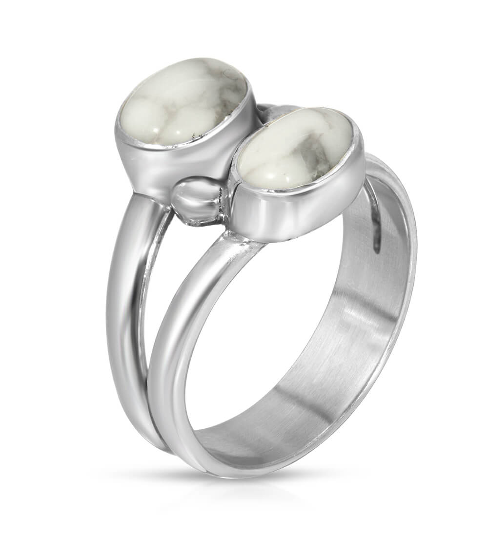 HOWLITE GEMINI RING
