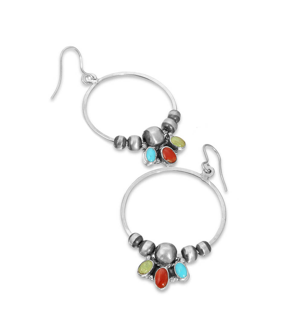 CORAL MULTI WATERFALL EARRINGS