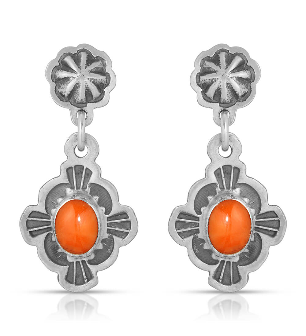 CORAL SMALL CHARM EARRINGS
