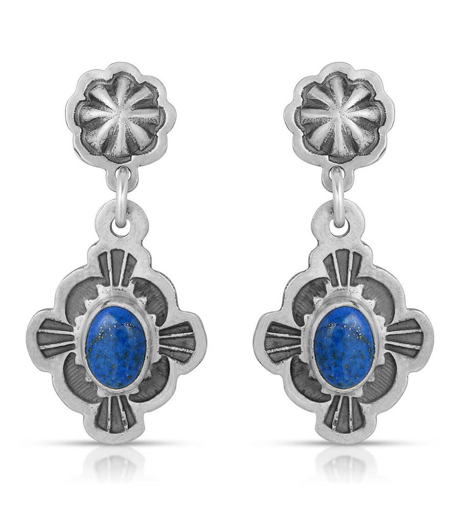 LAPIS  CHARM EARRINGS