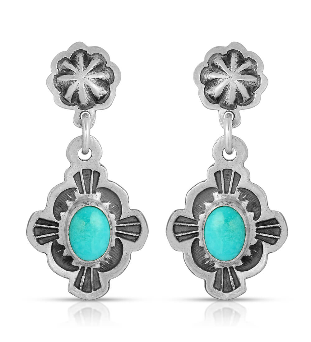 TURQUOISE  CHARM EARRINGS