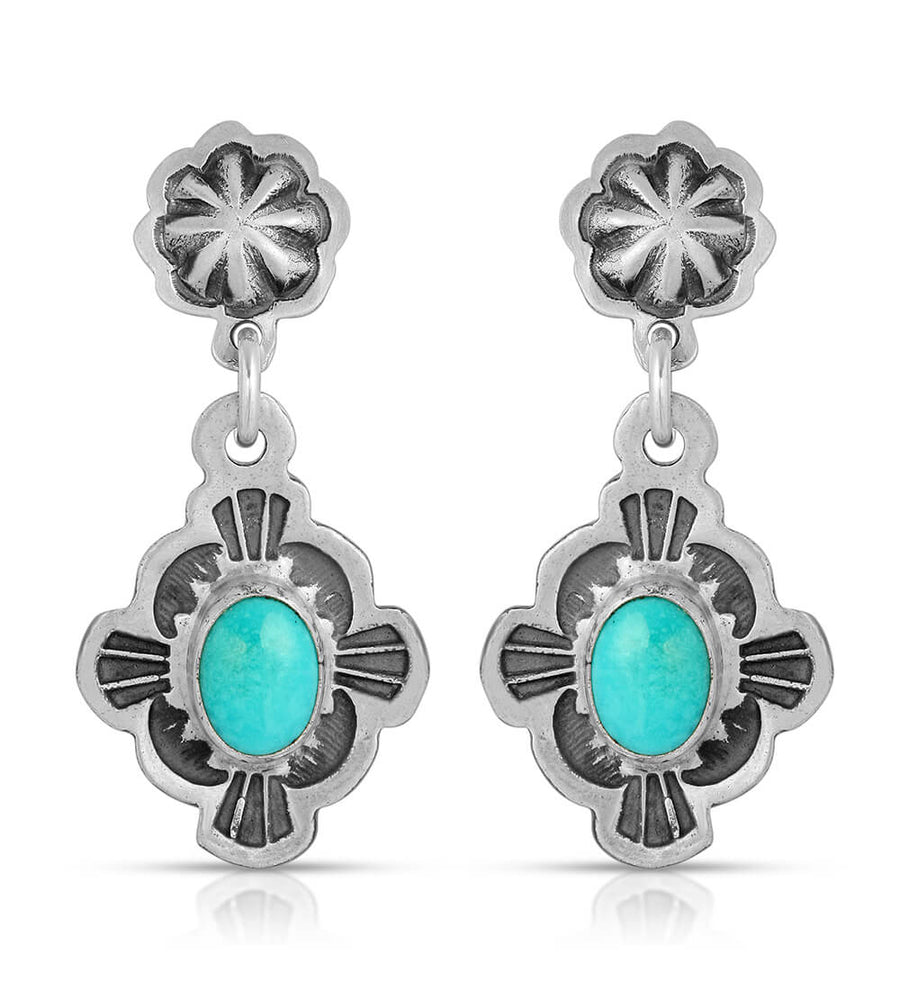 TURQUOISE  CHARM EARRINGS
