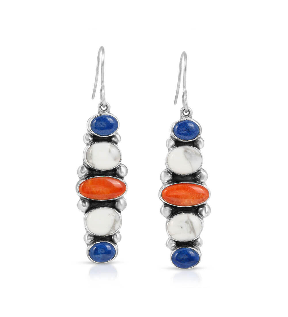 HOWLITE TOTEM EARRINGS