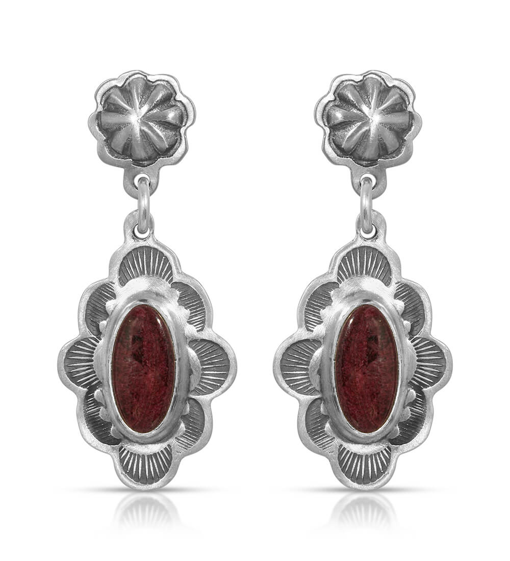 PURPLE SPINY CHARM  EARRINGS