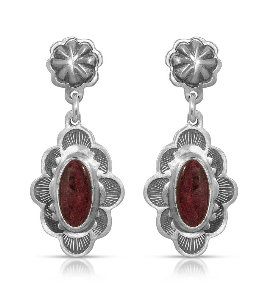 PURPLE SPINY CHARM  EARRINGS