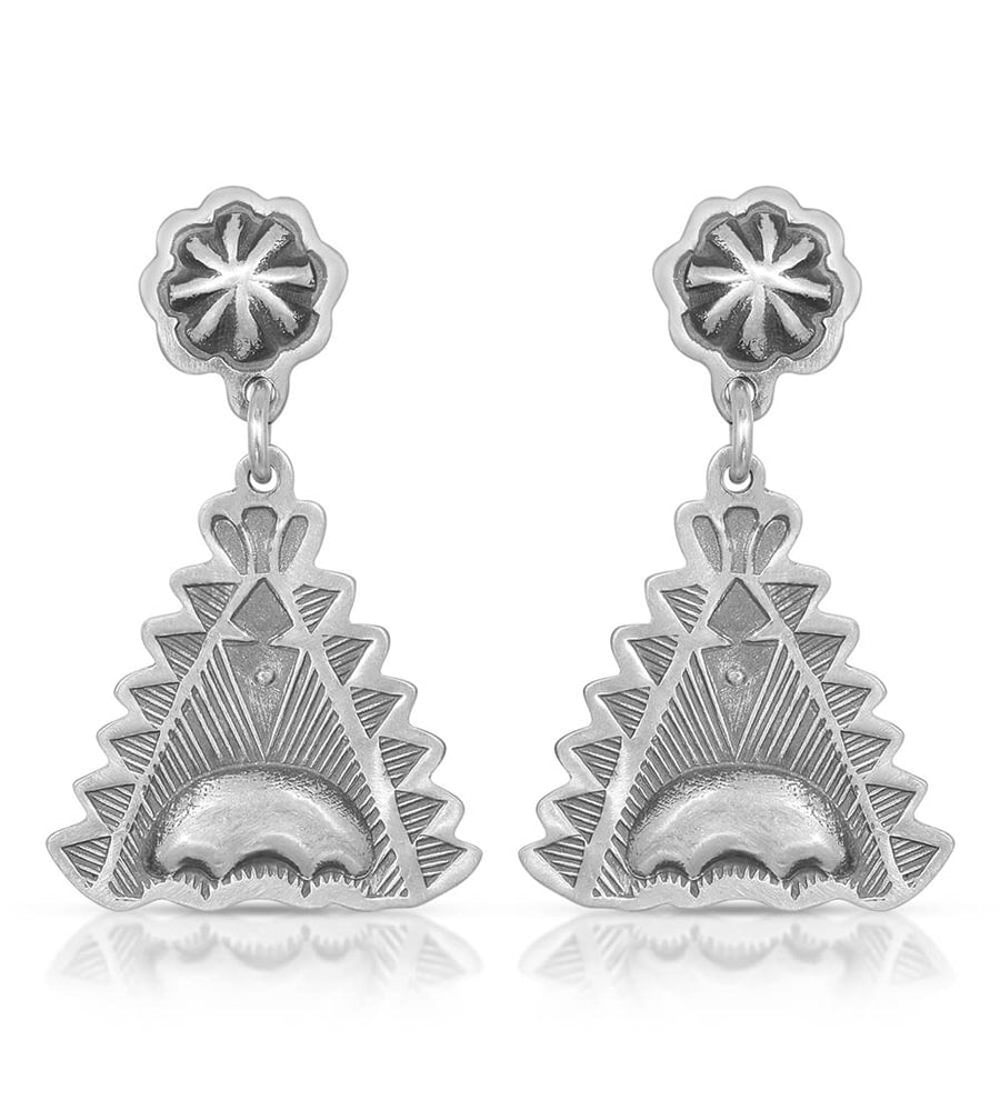 SILVER MOUNTAIN CHARM EARRINGS