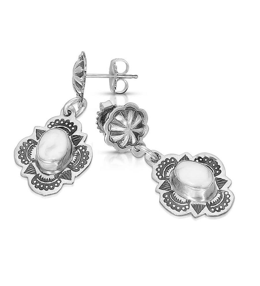 HOWLITE SMALL CHARM EARRINGS