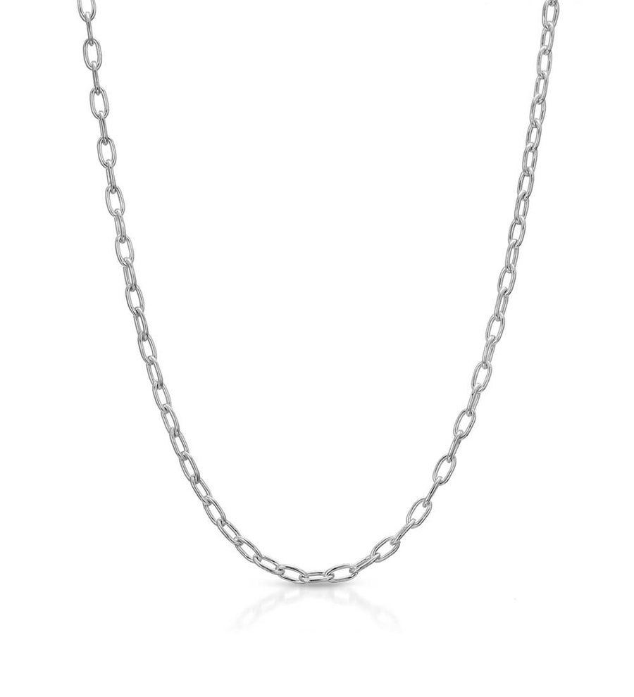 SILVER ROUND SQUARE LINK CHAIN
