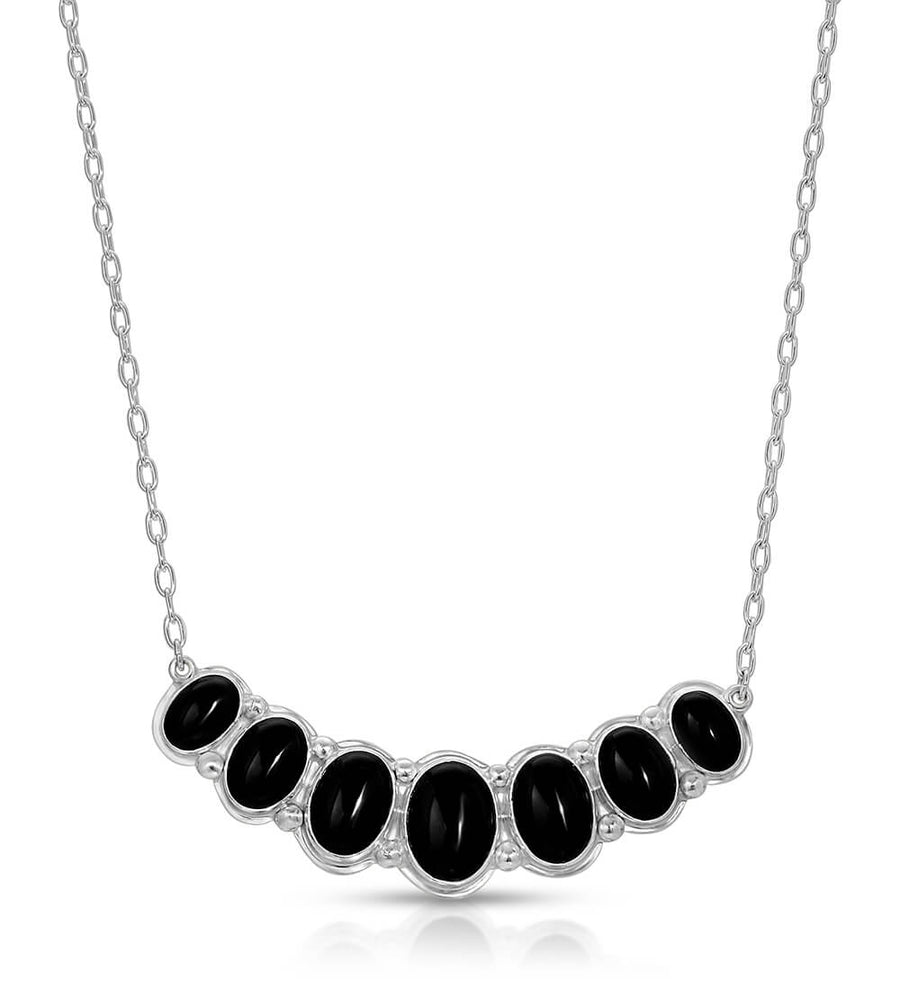 ONYX BOW NECKLACE