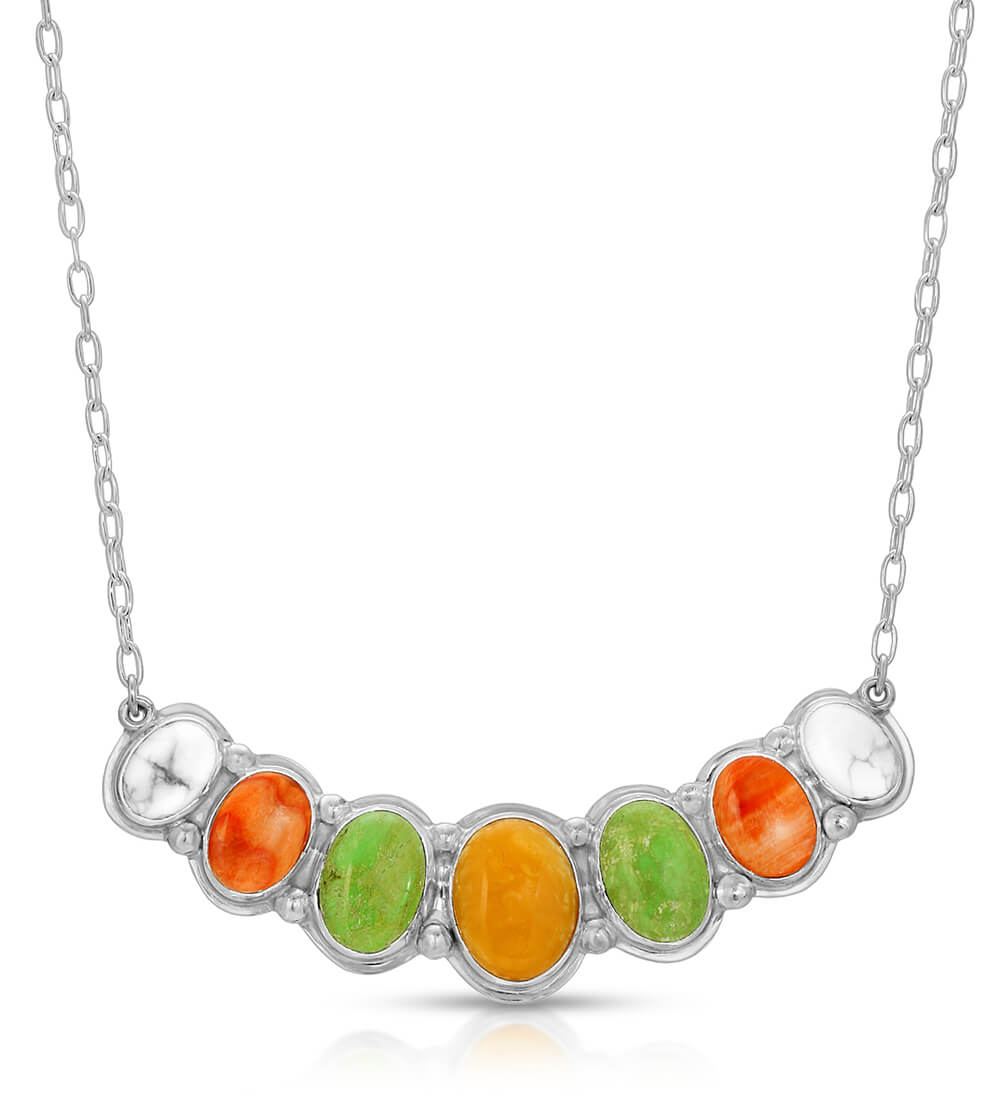 Rainbow Boomerang Necklace