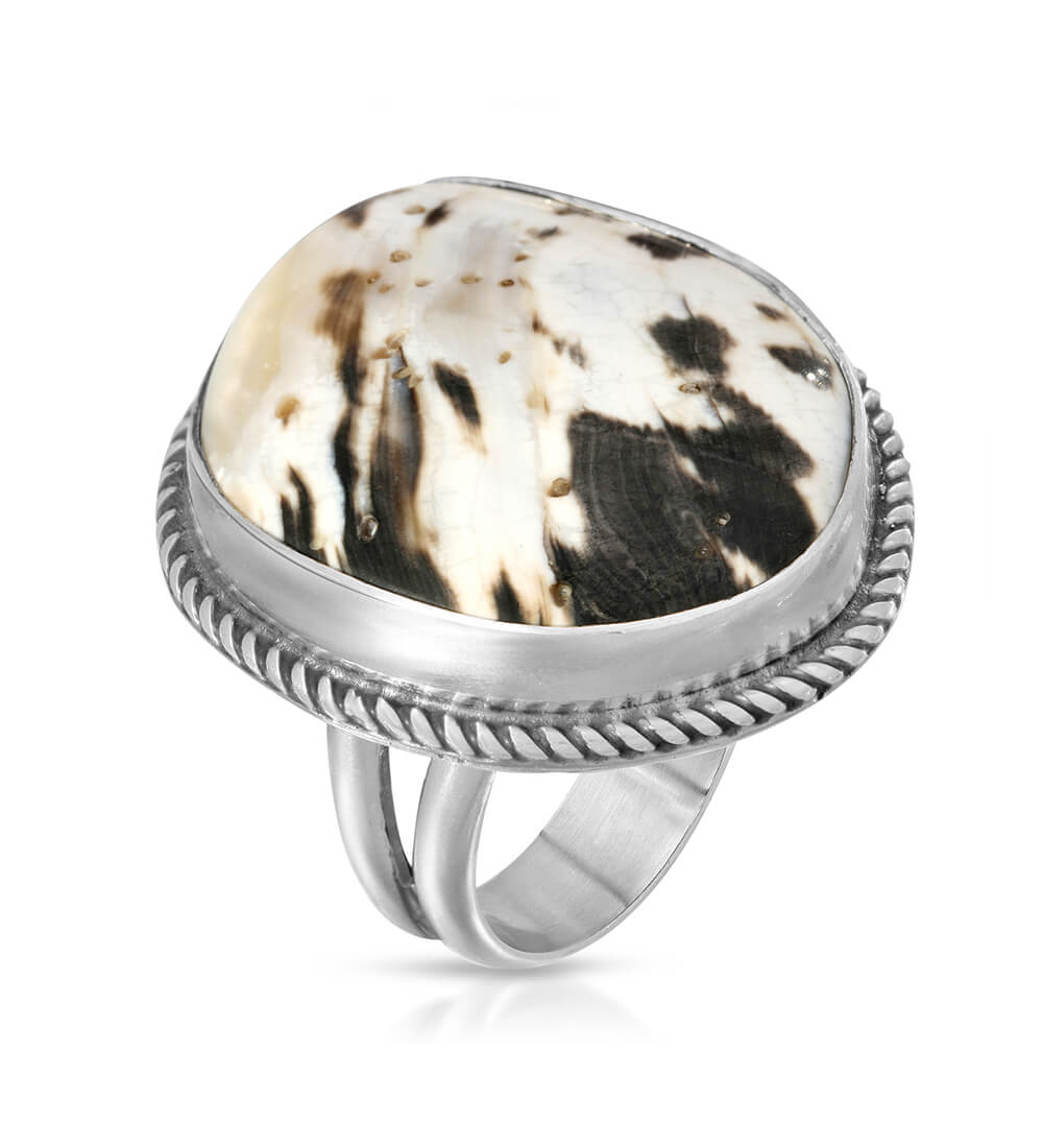 Cowhide Jasper Sterling Ring