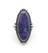 LARGE ADJUSTABLE CHAROITE RING