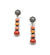 CORAL AND ORANGE SPINY FOUR STONE DROP EARRINGS