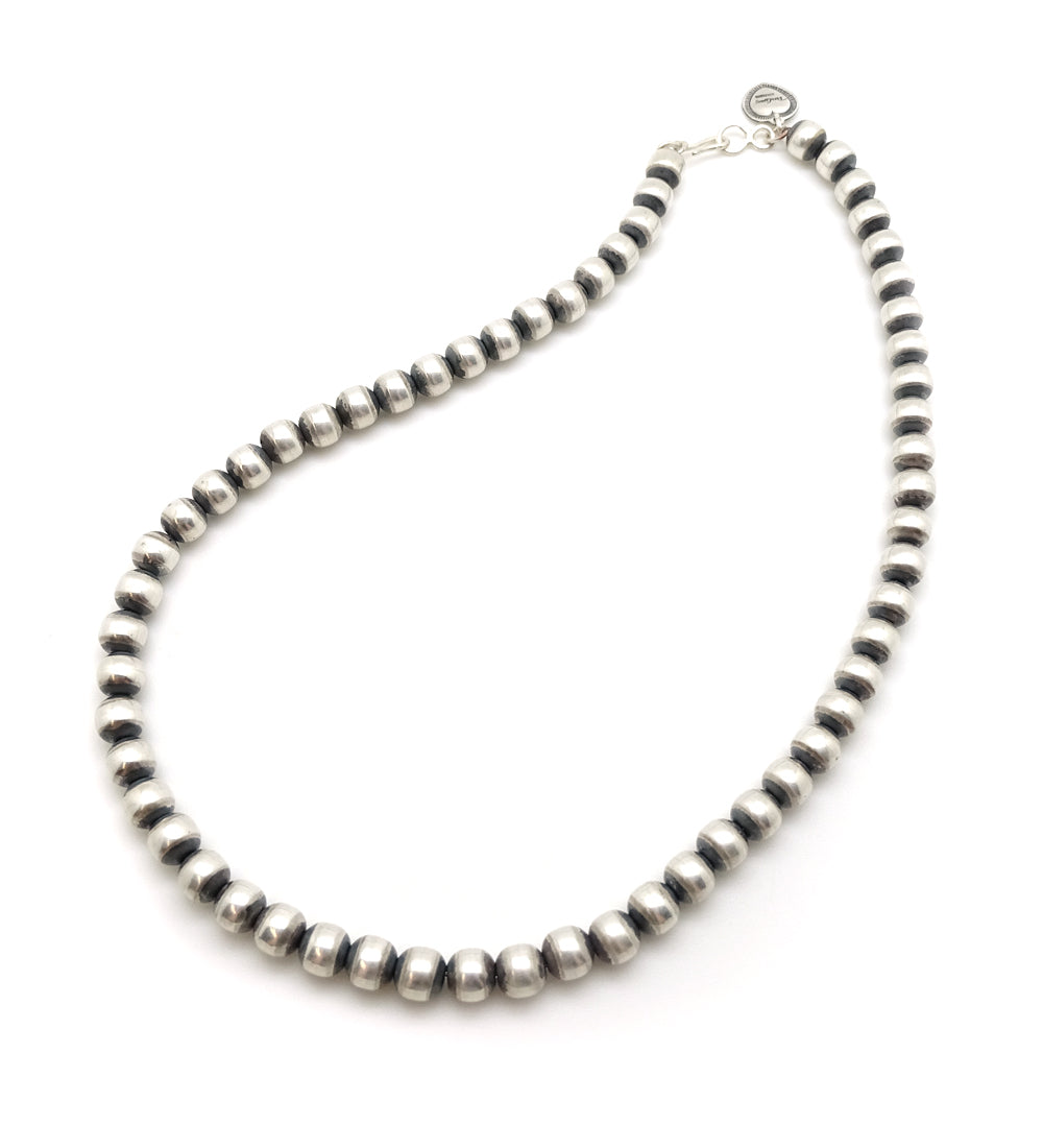 Single Strand 8mm Silver Beads