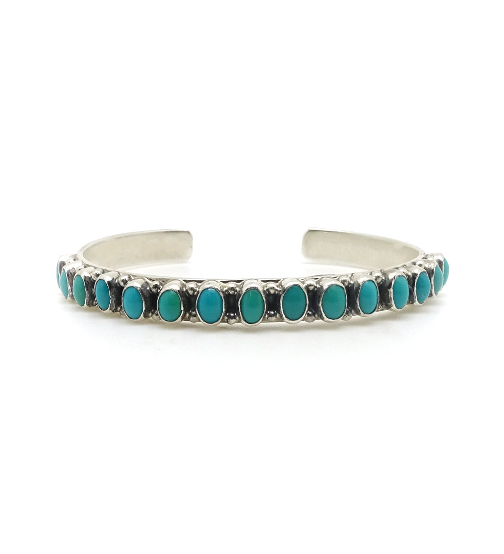 SMALL OVAL TURQUOISE ROW CUFF