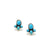 Turquoise Raindrop Stud Earrings