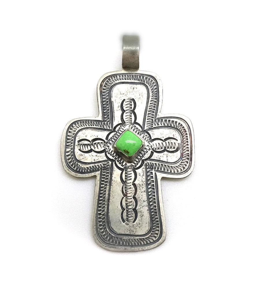 Gaspeite Cross Pendant