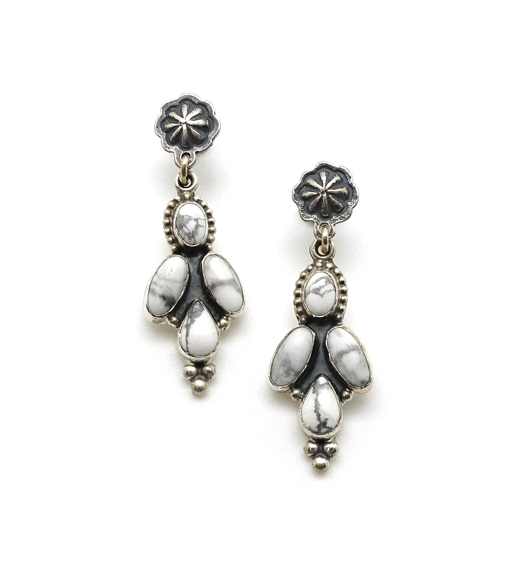 White Howlite Earrings White Howlite Earrings