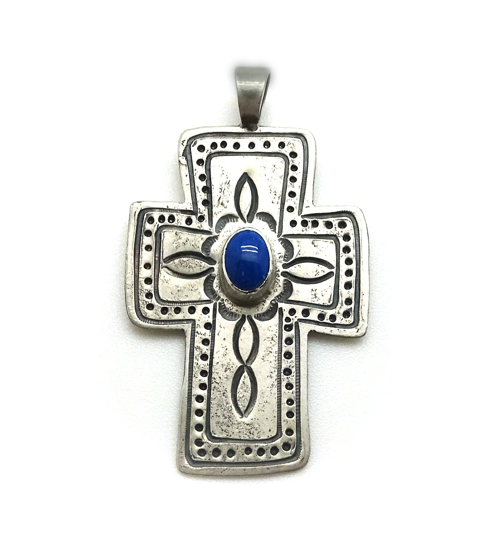 Lapis Cross Pendant