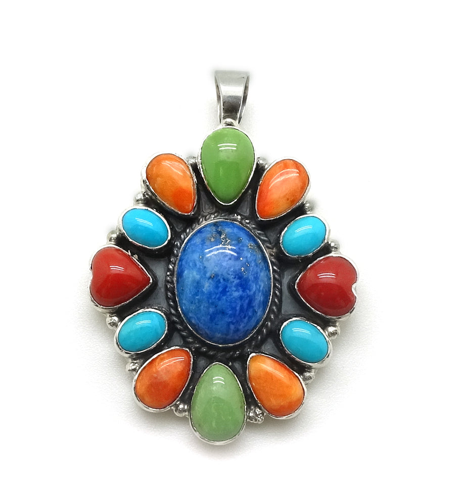 Large Denim Lapis Pendant