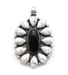 Large Onyx and Howlite Pendant