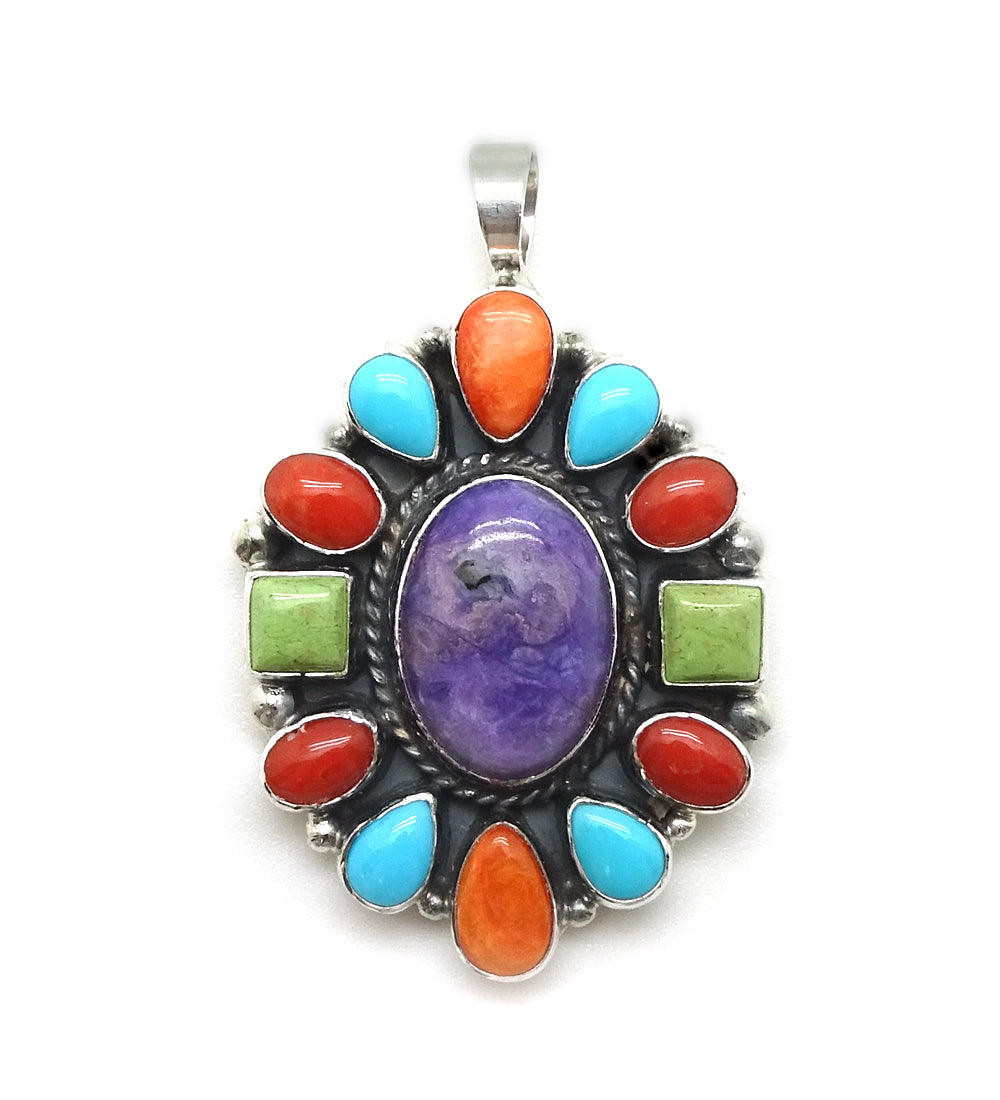 Large Sugulite Cluster Pendant