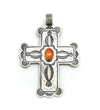 Orange Spiny Cross Pendant