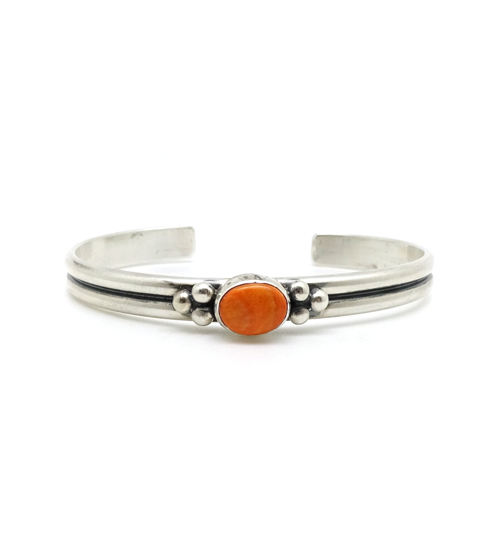 Orange Single Stone Cuff