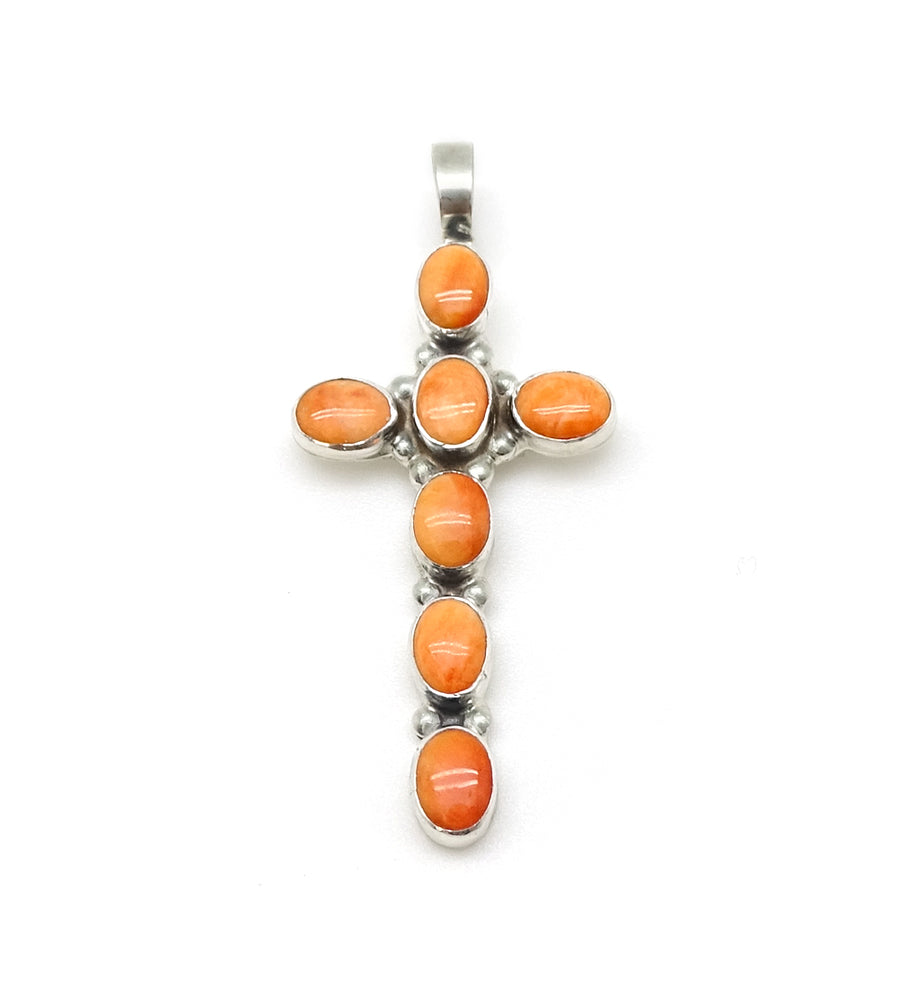 ORANGE CROSS PENDANT