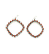 LARGE CORAL HALO EARRINGS