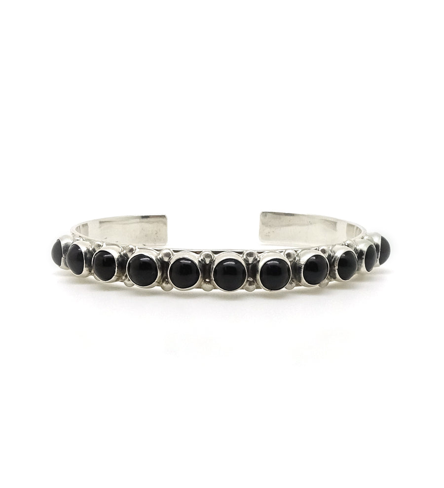 Onyx Round Stone Cuff