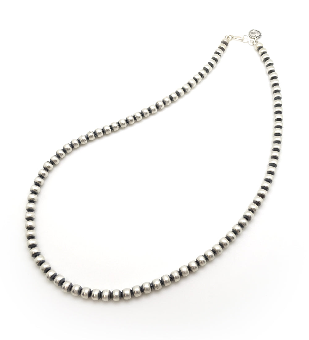 Single Strand 7mm Silver Beads